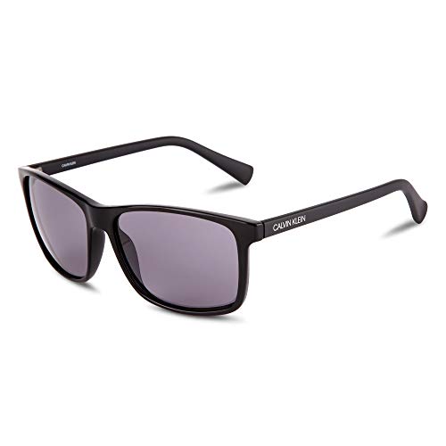 Calvin Klein Men's CK19568S Round Sunglasses, Black, 58mm,15mm,140mm
