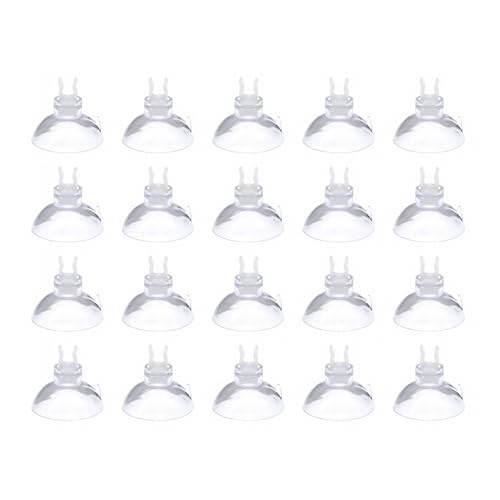 JZK 20 pièces Clips de Ventouse d'aquarium pour Tube d'air d'aquarium de 4 à 6 mm, Suceur de Tuyau d'air d'aquarium, Tube de Compagnie aérienne, Pince de...