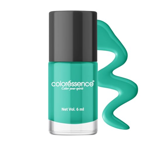Image of Coloressence Cute Coats Long Lasting Nail Paint | Chip Resistant | Quick Dry | One Swipe Application | Toxin Free|Teal Touch-6ml