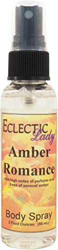 Eclectic Lady Amber Romance Body Spray, 2 ounces, Body Mist for Women with Clean, Light & Gentle Fragrance, Cologne with Soft, Subtle Aroma For Daily Use
