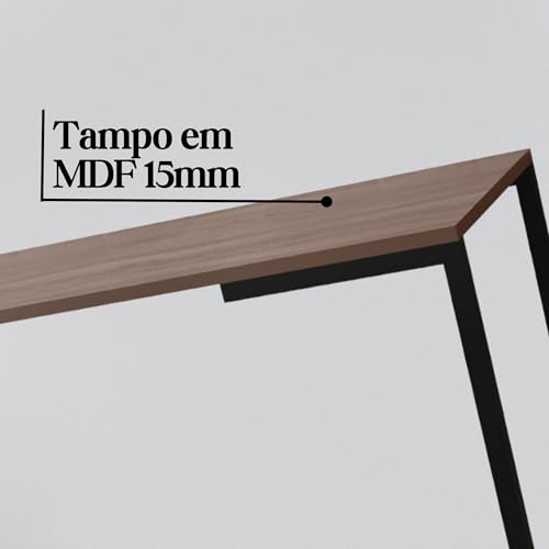 Aparador Buffet Retro Estilo Industrial Luxo Com Pés De Aço (MDF Amadeirado)