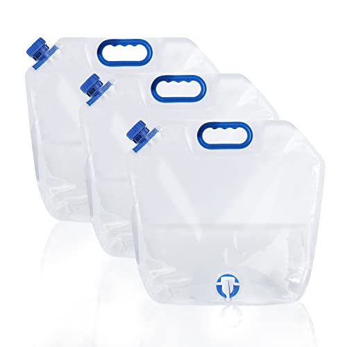 SUTMSH Faltbarer Wasserkanister 3Stück, Hahn 10L wasserbehälter,...