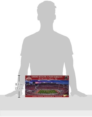MasterPieces NCAA Ohio State Buckeyes, Stadium Panoramic Jigsaw Puzzle, The Horseshoe, 1000 Piece