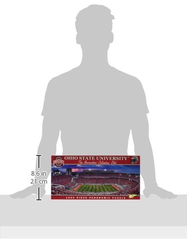 Image of Masterpieces NCAA Ohio State Puzzle 1000 Piece Panoramic Stadium Jigsaw, Officially Licensed Buckeyes Football Design, Premium Random Cut Pieces, Vibrant Campus Game Day Artwork, Collectible Display