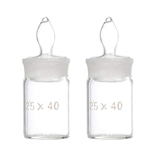 ULTECHNOVO 2Pcs Pesando Garrafa Com Rolha Esmerilada Intercambiáveis 25 * 40Mm