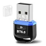 Glitfix Dongle Bluetooth 6.0, Cle Bluetooth pour PC, Adaptateur USB pour Windows 11/10/8.1, Plug and Play, pour PC, Ordinateur Portable, Souris, Tablette, Casque, 7 Dispositifs (B)