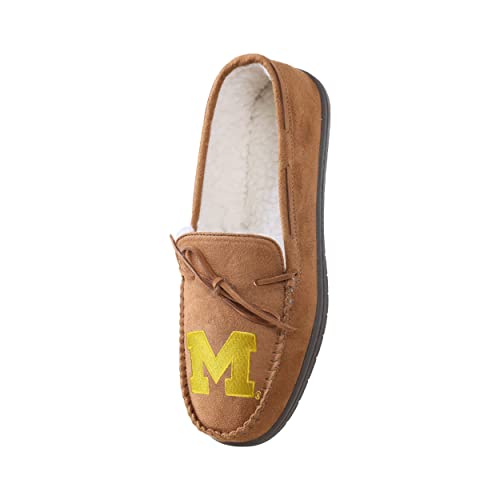 Image of FOCO NCAA Mens NCAA College Team Logo Moccasin Slippers