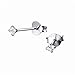 Produktbild SilberDream Ohrringe 2mm Damen Silber Ohrstecker Viereck Zirkonia weiß SDO8501W Silber Ohrstecker
