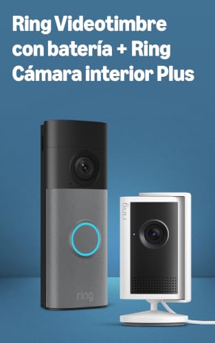 Ring Videotimbre con batería y Ring Cámara interior Plus
