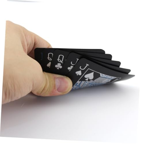 Gatuida wasserdichte PVC Spielkarten Set Blau Kreative Langlebige Poker Karten Biegsam Robust für Familie und Freunde Inklusive Praktischem Papierbox Vielseitig für Blackjack Bridge Poker – Bild 7