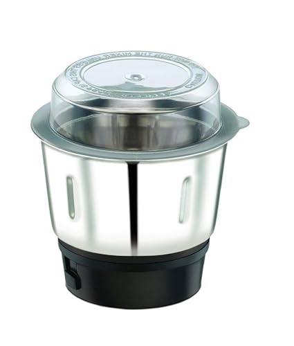 Image of Itida 200ml & 400ml chutney jar for mixer grinders, stainless steel, rust-proof sharp blades, fits 2 lock & 4 teeth coupler, durable & leak-proof design
