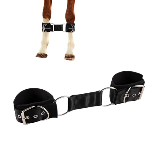 BSLGCTX 2 Legged Horse Hobbles Adjustable Hobbles for Horses Easy to Use Soft Lightweight Hobby Horse Accessories for Grazing Training Travel Hobby Horses Gifts(1 Pcs Black)