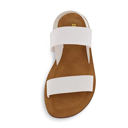 CUSHIONAIRE Women's Ina stretch sandal +Memory Foam2