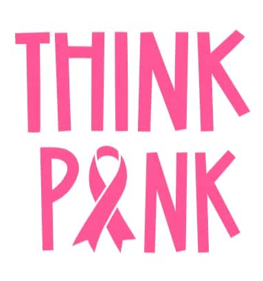 Amazon.com: Breast Cancer Awareness Decal, THINK PINK Decal, Pink ...