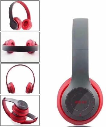 Image of P -57 Wireless Bluetooth Over-Ear Headphones with Mic, Foldable, Rechargeable Stereo Headset for All Smartphone, Laptop