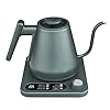 Gooseneck electric kettle custom temperature control1200 w fast boil 2h auto keep warm real time temp display precise pouring pour over coffee kettle tea kettle stainlee steelgreen  urban country home decor