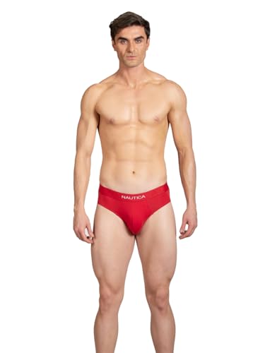Image of Nautica Men's Cotton Blend Classic Solid Briefs