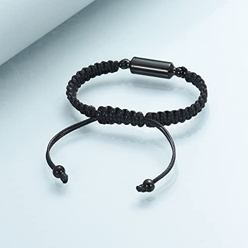 shajwo Cylinder Urn Bracelet for Ashes for Women Men Cremation Jewelry Memorial Keepsake Adjustable Lava Bracelet4