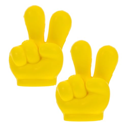 Accesorios para antenas de vehículos con forma de mano y adornos exteriores divertidos de 2 piezas