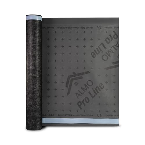 ALMO Écran Sous-toiture Ouvert 37,5m², 150g/m², Hydrofuge, Résistant UV