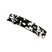1 Pair Tortoise Shell Celluloid Curved French Barrettes Hair Clips Metal Spring Clips Barrette Ponytail Hair Grip No Slip Grip Workouts Hairpins Chic Styling (Black and White)