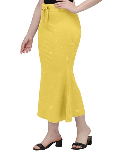 Image of Mehrang Stretchable Shimmer Saree Shapewear Petticoat for Women, Skirts for Women,Shape Wear Dress for Saree