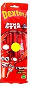 Dexters Dyna Strawberry Laces Flavor Candy Halal 180 G (Pack of 3)
