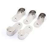 X-DREE Zinc Alloy Garment Clothes Rod Bracket Support Holder 16mm Pipe Diameter 5 Pcs(Supporto in...