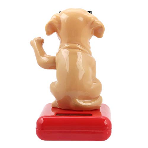 Entzückender Hund winkenden Arm zurück und weiter solarbetriebene Home Office Autozubehör Tisch Ornament[#1]