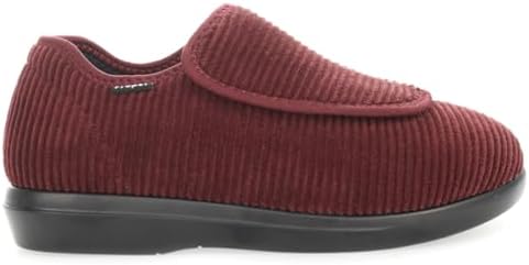 Propét Women's Cush n foot Slippers, Burgundy Corduroy, 9 XX-Wide US | Image 2