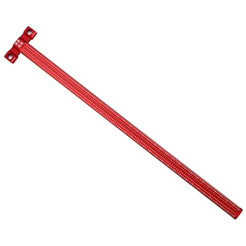 AKNgoes Woodworking Scriber t Square Ruler 36inch with Thoughtful Support Lips, t Square Woodworking Scriber, Aluminum Alloy Architect Ruler for Carpenter Work, Layout and Measuring Tools-Red…