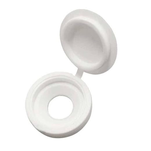 NOLDAR | Tapas Blancas (100 Unidades) para Tornillos. Cubiertas de plástico como embellecedor para Cubrir Tornillos. Mejora la Apariencia y Protege los Tornillos.