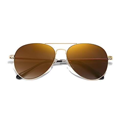 Image of SOJOS Classic Aviator Sunglasses for Women Men Metal Frame Spring Hinges SJ1030