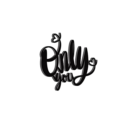 Image of eCraftIndia Only You Wooden Wall Decor for Living Room Bedroom | Home Wall Decor Item| Wall Art for Home Decor| Valentine Gift for Girlfriend Boyfriend Husband Wife Her Him| Valentine Decoration