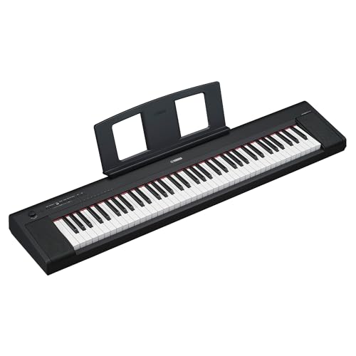 Yamaha Piano Digital NP 35B Piaggero Preto 76 Teclas com Fonte Bivolt