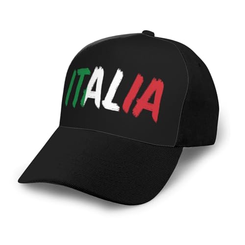 Italia Italy Italian Flag Bonnets Curved Brim Mesh Baseball Cap Casual Sun Hat Unisex