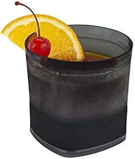Host 1748 Old Fashioned Insulated Plastic Scotch Tumblers, 9 oz, Smoke Whiskey Glass-Set