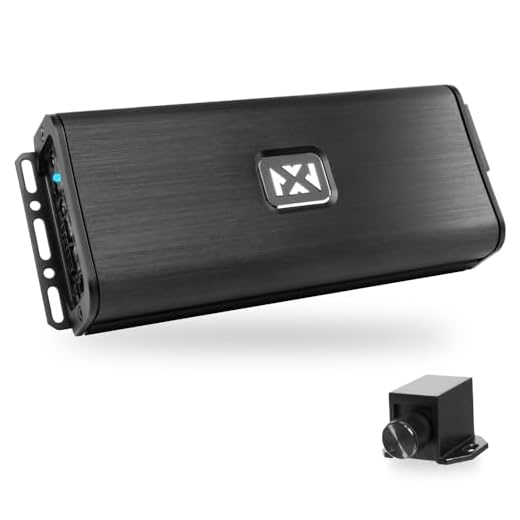 NVX VADM5v2 1500W Peak (750W RMS) V-Series Micro Full-Range Class D Compact 5-Channel Car/Marine/Powersports Amplifier with Remote Bass Knob