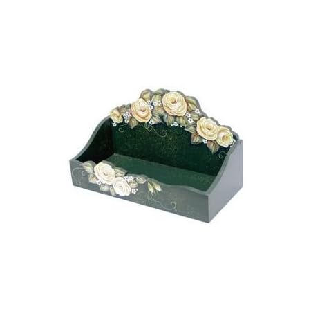 トールペイント ご自分で描く図案付白木素材　 イエローローズの調味料入れ mh-325