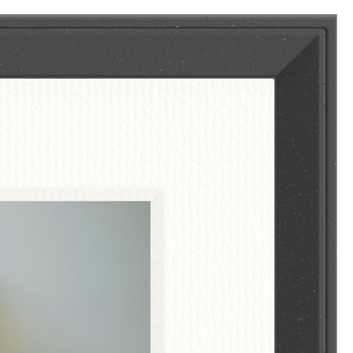 Aura Carver Intelligent Digital Photo Frame, 10.1 Inch HD WiFi Cloud Digital Photo Frame, Free Unlimited Storage, Send Photos from Anywhere - Gravel with White Mat