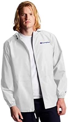 Champion mens Stadium Full Zip Jacket, Left Chest Script Jacket, White-549369, XX-Large US