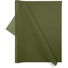 Paper Mart Olive Green Tissue Paper, Bulk Quantity of 480 Sheets, Colored Tissue Paper for Gift Bags and Crafts, 15 x 20 Inch Sheets