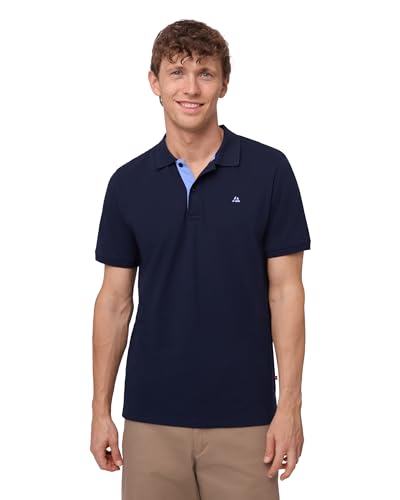 DANISH ENDURANCE Maglietta Polo Uomo Manica Corta in Cotone Biologico Premium, 1 o 2 Paia, Blu Marino/Blu, XXL
