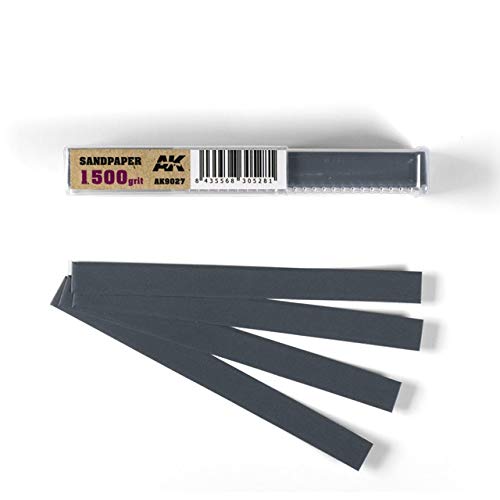 Papier abrasif humide Grain 1500 AK-Interactive 9027 pour lisser les lignes de moulage