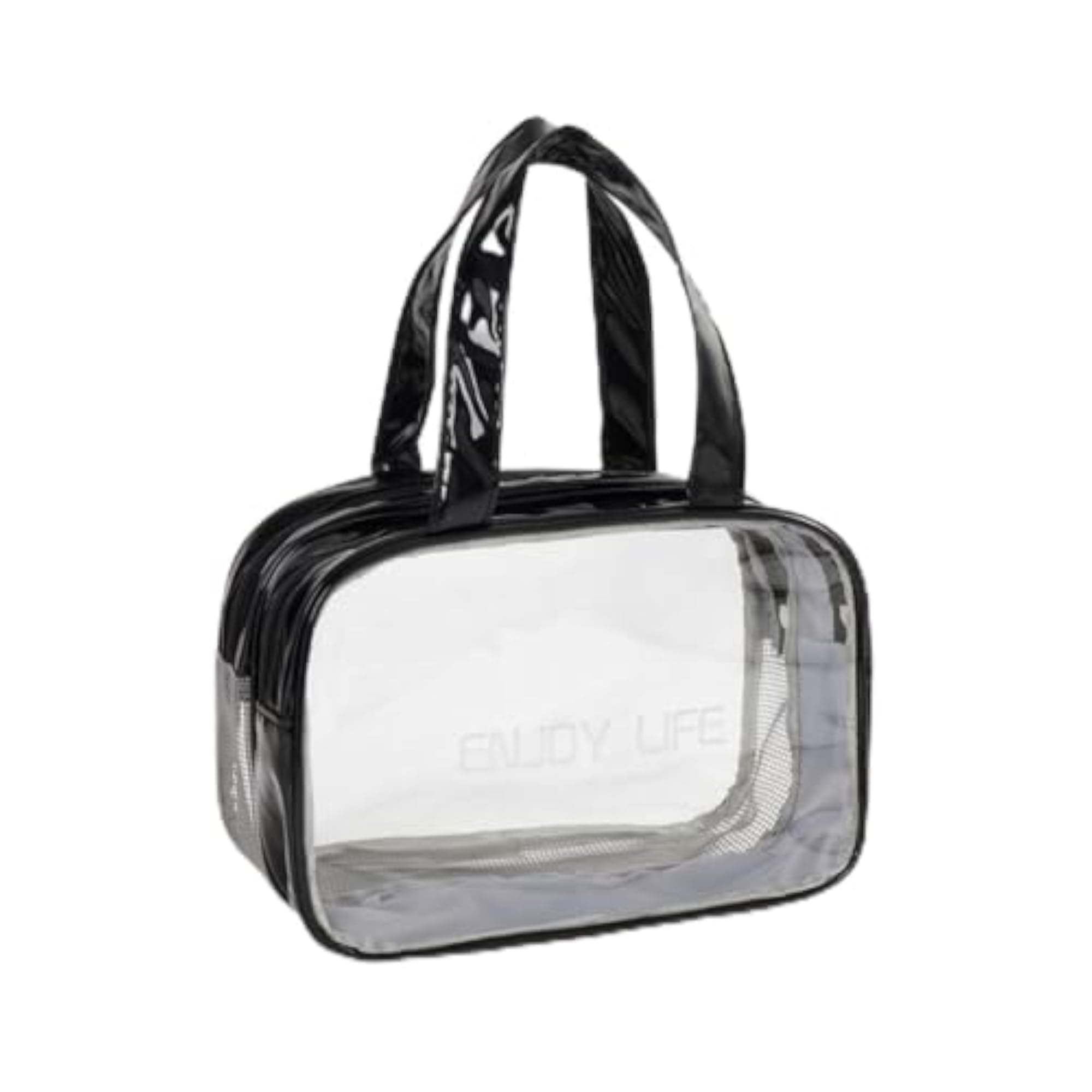 Clear Tote Bag with Side Mesh Pockets for Travel
