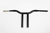 Dominator Industries 1 1/4 inch MX-T Bar, 12 inch Rise, Flat Black Compatible With 1996-2022 Dyna,...