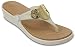 crocs Women's Sanrah Embellished Flip Wedge Sandal, Oyster/Gold, 7 M US