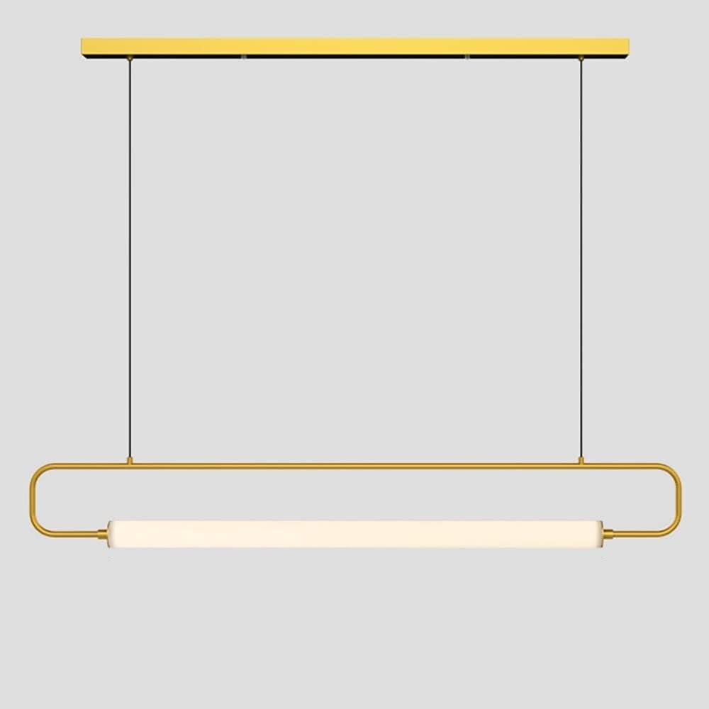 Luminaire suspendu moderne anti-éblouissement avec abat-jour tubulaire acrylique 80cm