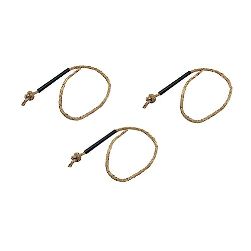 Abaodam 3Pcs Fire Starter Rope for Camping and Survival Jute with Wax Infusion Flame Starting Supplies Essential Emergency Fire Kit