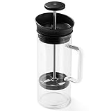 Soulhand French Press Kaffeemaschine Kaffeepresse mit Mikrofilter Rückhalt von Kaffeesatz Hitzebeständige langlebige Borosilikat geeignet für Kaffee & Teekocher 0,5L für Campingreisen im Home Office